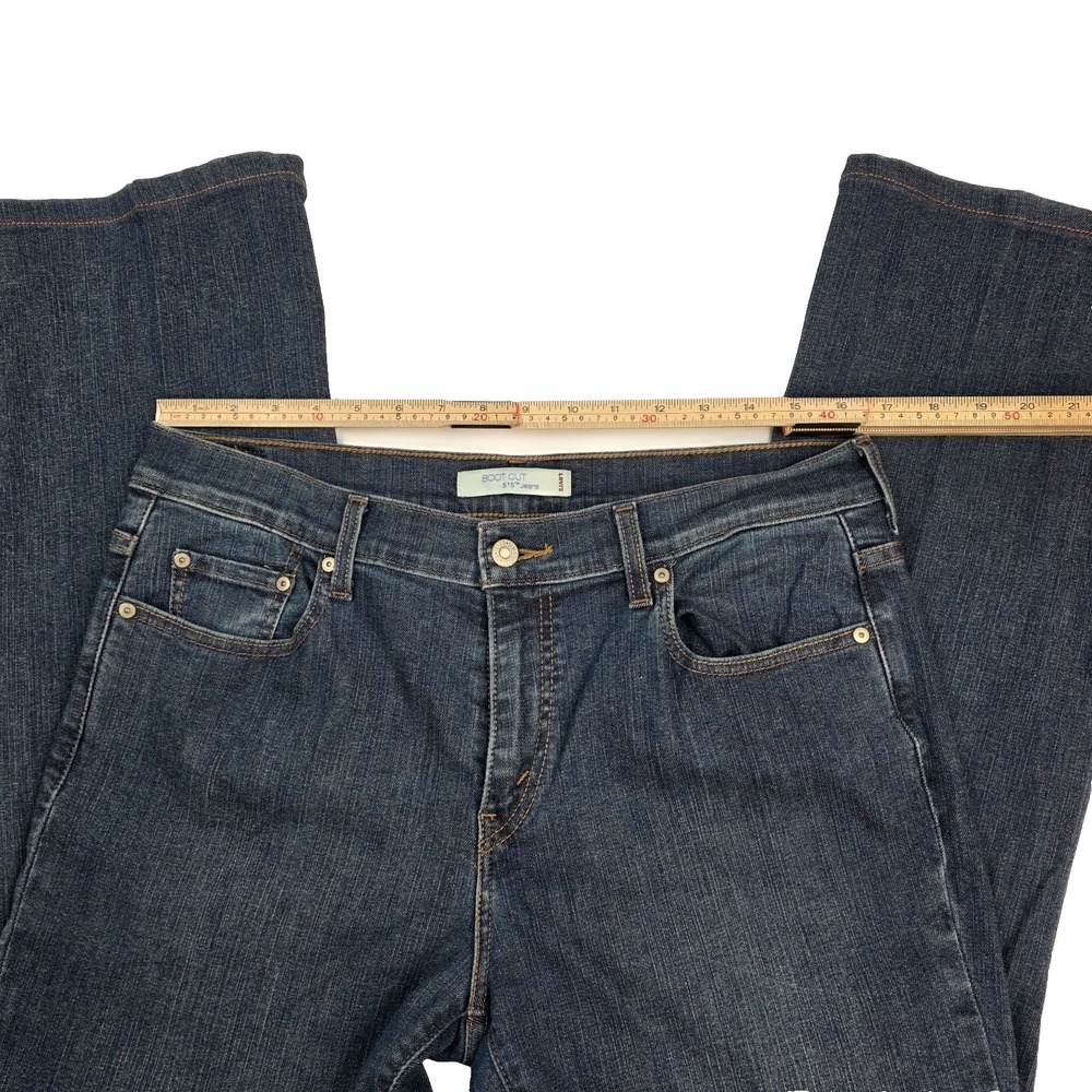 Levis 515 Jeans Sz 12 Short Womens Blue Pants Stretch Ladies Mid‎ Rise Bootcut - Picture 9 of 11